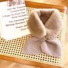 New Soft and Waxy Korean Version Cross Solid Color Fur Scarf To Keep Warm Imitation Rex Rabbit Accessories Fur Scarf Plush Fur Collar for Women
