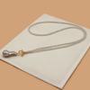 18inch/20inch  Baroque Freshwater Sweater Chain Pearl Necklace with 925 Silver Buttons White Color Pearl for Party