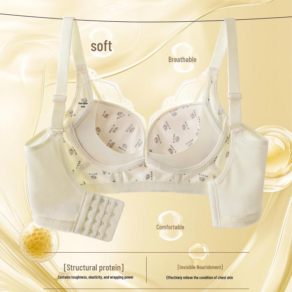 Women's 2026 Red Lingerie Anti-Sag Wireless Bra with Adjustable Support