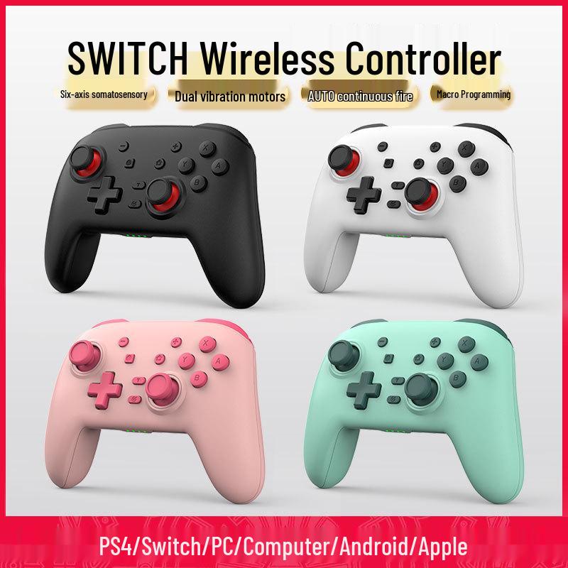 Switch Pro Wireless Bluetooth Controller with Six-Axis Motion, Dual Vibration & Macro Programming