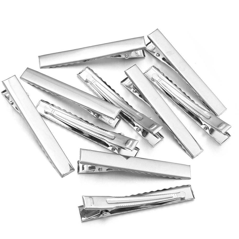 20-50 Piezas Pinzas de Cocodrilo Metálicas para el Cabello Pinzas Planas de Pato de Hierro Para Mujeres Niñas Joyería DIY Pinzas para el Cabello Adorno Accesorios para el Cabello