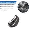 Real Carbon Fiber Car Gear Shift Knob Cover Compatible with Maser@ti Ghibli/Quattroporte/Levante 2013-2018 Center Console Gear Knob Trim Cover