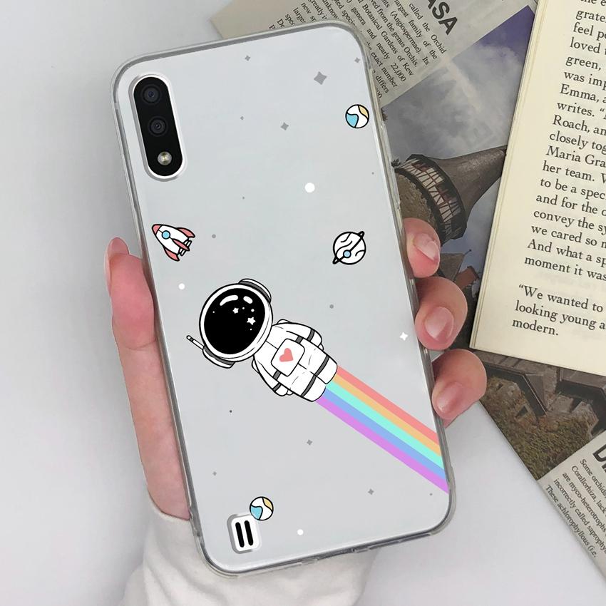 For Samsung M31 M01 M10 F13 C7 A9 Bright Rainbow Pattern Phone Casing Transparent Silicone Dustproof Soft Bumper Back Cover For Samsung Cellphone Case