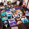 NFL team logos themed colorful graphic rug Non-slip rug suitable for living room and bedroom sofas.