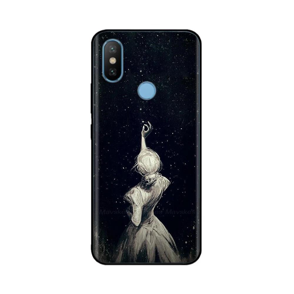 For Xiaomi Mi A2 Lite MiA2 Case Cute Heart Flower Back Cover Soft Silicone Phone Case For Xiaomi Mi A2 Lite A2lite Fundas Bumper