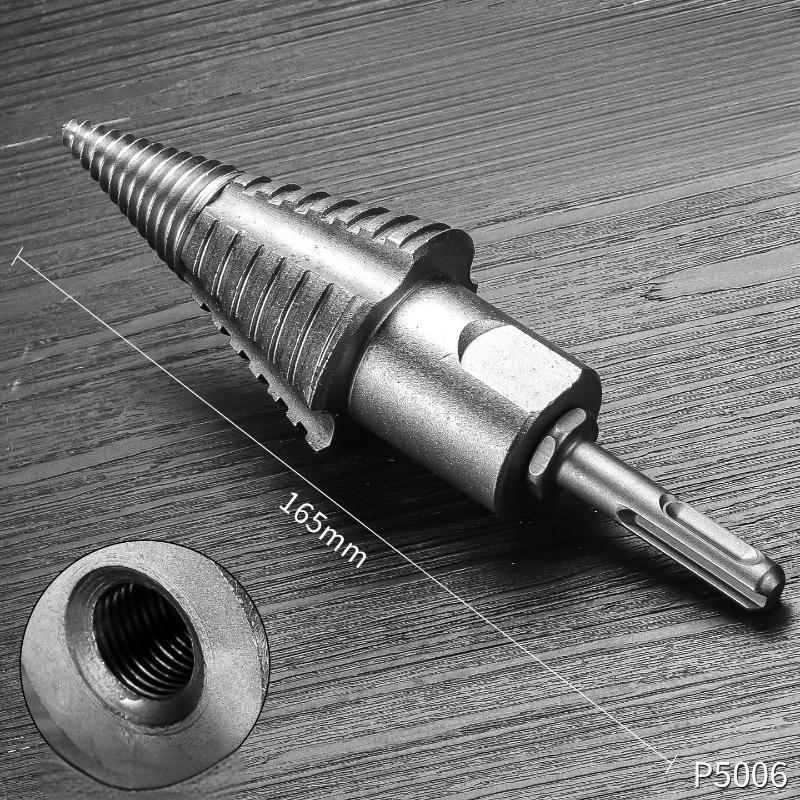 Wood Splitter Drill Bit With A Round Square Shank And A Detachable Firewood Screwdriver, High-carbon Steel Firewood Drill Bit