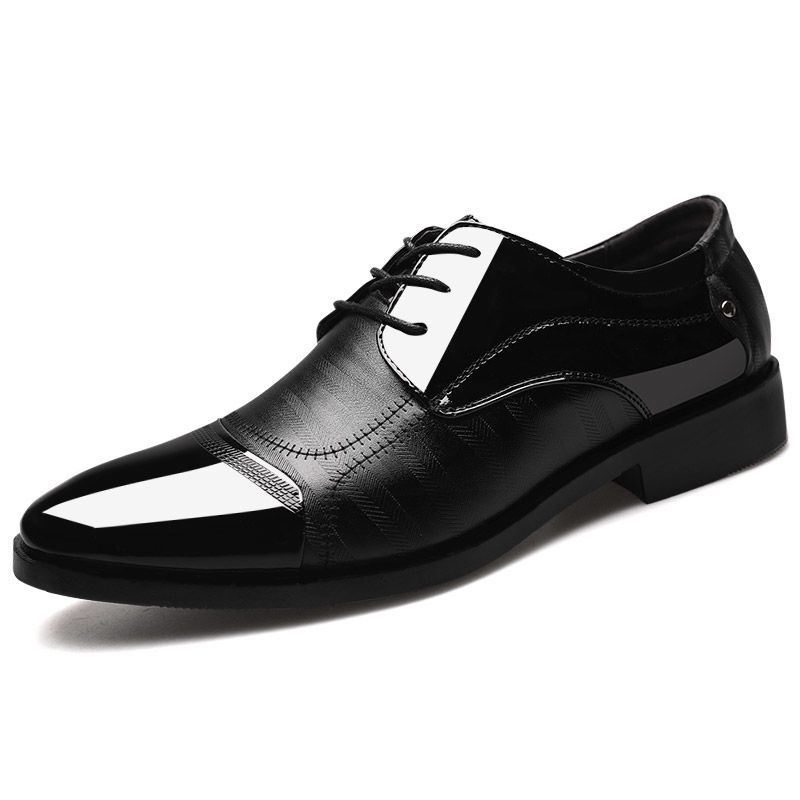 Business Black Lace-up British Style Men's Formal Shoes Clothing Elegant and Classic Leather Not Casual 39 New Social Shoe Male