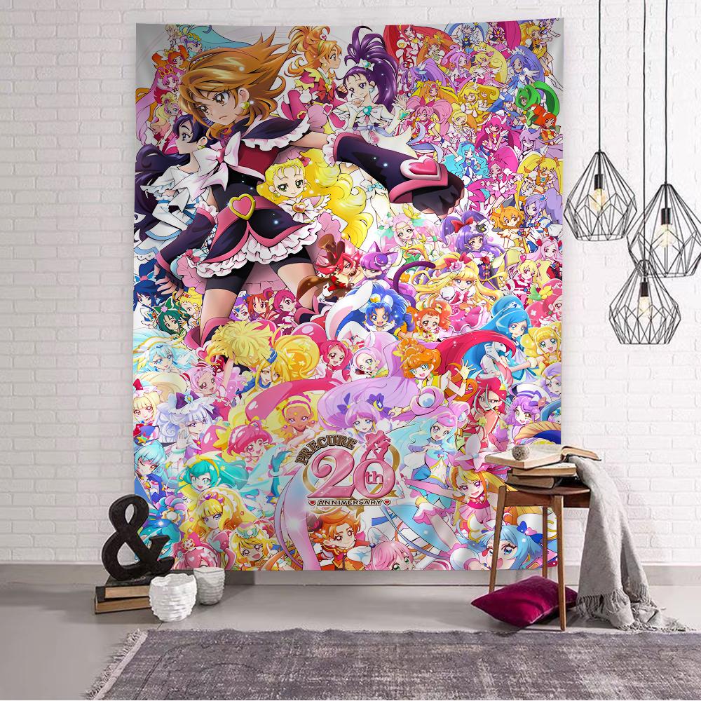 Smile Precure Cute Anime Anime Tapestry Hanging Tarot Hippie Wall Rugs Dorm Home Decor