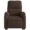 Electric Recliner Chair with Rising Function Brown Microfiber Fabric
