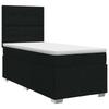 Box Spring Bed with Mattress Black 90 X 200 Cm Fabric
