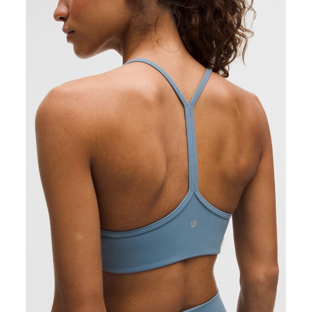 Lululemon Flow Y BrA Light Support  A B Cup  Evolve Steel Blue