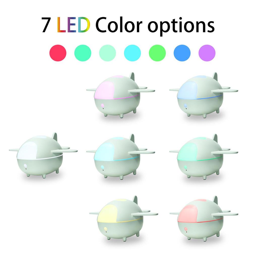 Imitation Aircraft USB Humidifier with Remote Control and Ultrasonic Aromatherapy Light