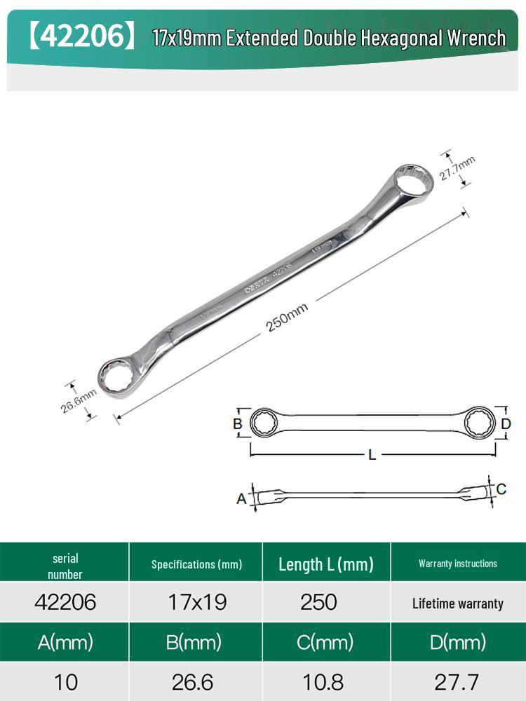 SATA Dual-Ended High-Strength Star Wrench Glasses Repair Tool Set (Sizes 8-10-24)