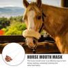 1 Set Leather Grazing Horse Mouth Mask Breathable Cattle Mask for Anti Biting