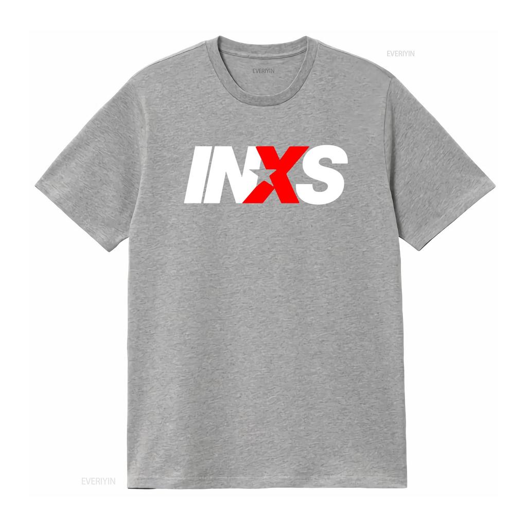 INXS Band Logo T SHIRT for Men and Women Available in Sizes S M L XL XXL Classic Black White Colours vintage Washed Unisex