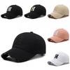 H Letter Embroidery Baseball Cap Outdoors Breathable Sun Protection Peaked Hat