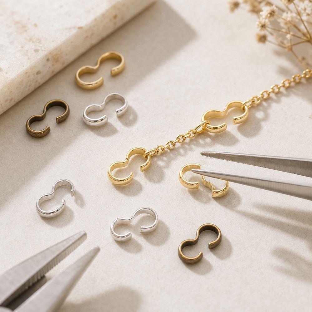 100Pcs Smooth Finish Charm Connector for Bracelets Necklaces Making DIY Jewelry Materials