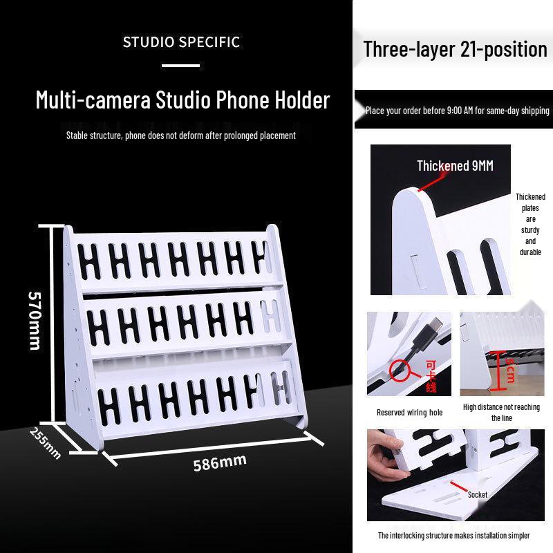 Multi-Device Vertical Charging Station: Simple Desktop Multi-Phone Holder