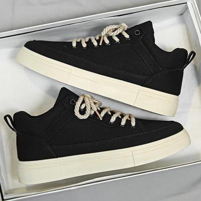 Nuove Sneakers Casual Retro Coreane da Uomo alla Moda Monocolore Versatili e Comode Scarpe da Corsa per Uomo Scarpe con Zeppa