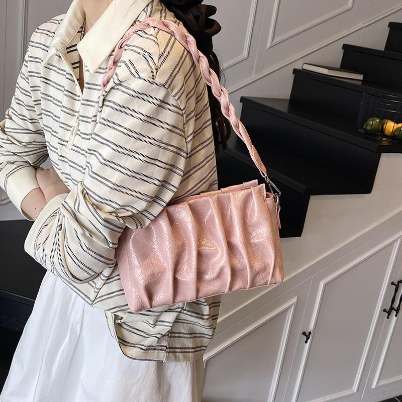 Women's Bag Fashion Pleated Armpit Bag Versatile New Shoulder Bag Messenger Bag
