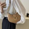 Women PU Leather Fashion Designer Crossbody Bags Travel Shoulder Bags Half Crescent Handbags Purse Ladies Underarm Bags AVE