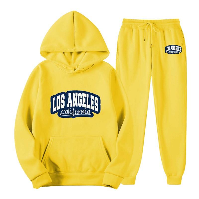 Men Women Hoodie Sweatshirt Set Winter Sport Jogging Tracksuit Fashion Print Casual