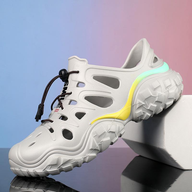 

Летние сандалии для мужчин 2025 Уличные сандалии для женщин Нескользящие Легкие Повседневные Пляжная обувь Сандалии для ходьбы Hombre Mujer 39 серый