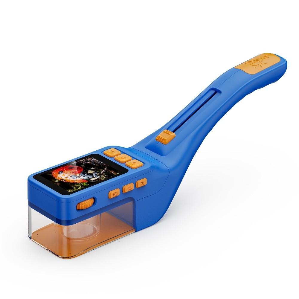 8 LED Fill Light Kids Microscope 2.4Inch Screen Pocket Microscope Electron Scope Insect Catching