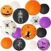 AUGSHYO Halloween Lantern 15 Pieces Outdoor Pumpkin Ghost Spider Bat Decoration