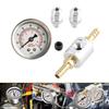 Universal 1/8Npt Fuel Pressure Gauge Liquid Filled Polished-Case 0-160Psi And Adaptor Kit For Car Fuel Injection Systems