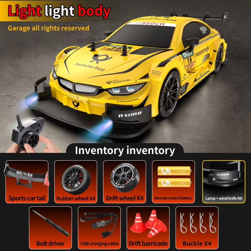

2025 г. Модернизированная версия 1:16-дюймовый гоночный автомобиль с дистанционным управлением в половинном масштабе 4×4 с бесступенчатой регулировкой скорости 4WD, автомобиль с дистанционным управлением GTR, детский игрушечный автомобиль в подарок 1 Batt