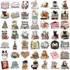 50pcs/pack Cartoon Cute Animal Reading Stickers Pack Phone Suitcase Computer Laptop Journaling Materials DIY Handmade Sticker