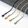 2mm Vintage Flat Chain Gold/Steel/Black/Rose Stainless Steel Necklace for Women And Man Jewelry Gifts