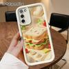 Phone case: 2D flat design suitable for Samsung Galaxy A34 A35 M05 M06 S20 S22 S21 FE Plus 5G protective case, toast sandwich, perfect Christmas and H