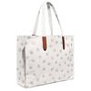 Coach 42 Snap Closure Rabbit Print Recycled Canvas And Recycled Leather Shoulder Bag Large Women Shoulder Bag White CF926-LHCAH