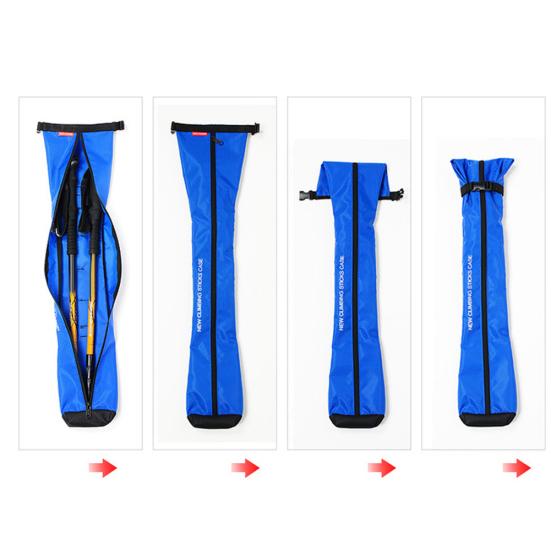 מיכל מדבקה לטיולים בחוץ מתקפל אלפנשטוק תיק אחסון מוטות טרקים