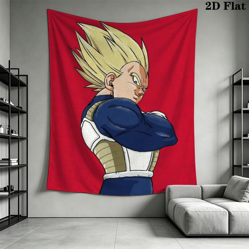 Vegeta Wall Tapestry Aesthetic Wall Hanging Printed Fabric Blanket Decorative Tapestries For Bedroom Living Room Home Decor