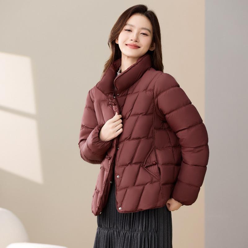 New Multi-color Stand-up Collar Short Down Cotton Clothes Women's Fashion Warm Temperament Design Sense Thick Coat
