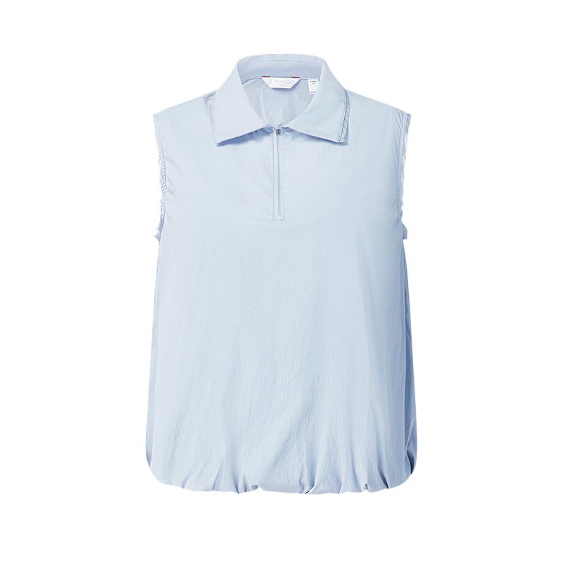 

FILA Loose Woven Solid Color Sleeveless Golf Shirt Women tops A11W625723F-LB S