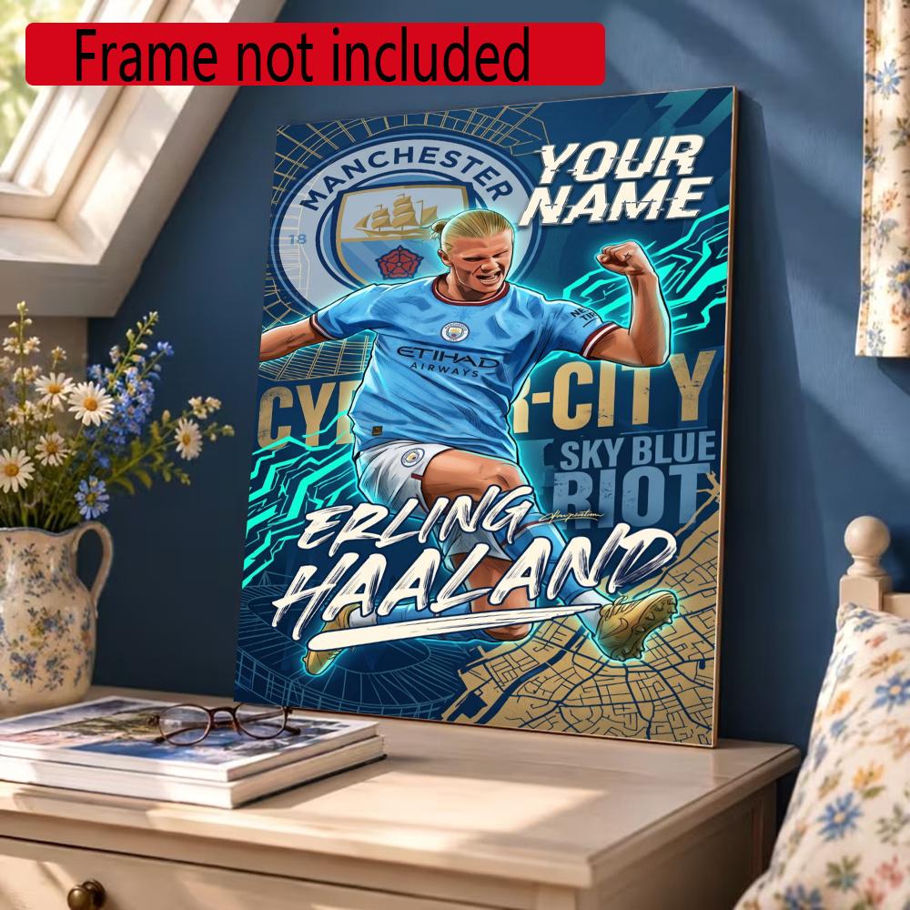 Haaland Customize Your Name Diamond Painting Round Diamond Rhinestones Mosaic Diamond Embroidery Wall Paintings Rhinestones Gift Frameless