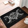 Triple Moon Goddess Doormat Mat Anti-Slip Pentagram Pagan Wiccan Kitchen Bath Balcony Rug Carpet 40*60cm