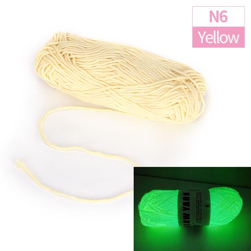 1pc Creative Functional Yarn Glow In The Dark Yarn, Polyester Luminous Chunky Weaving Yarn, DIY Handcraft Knitting Crochet Yarn