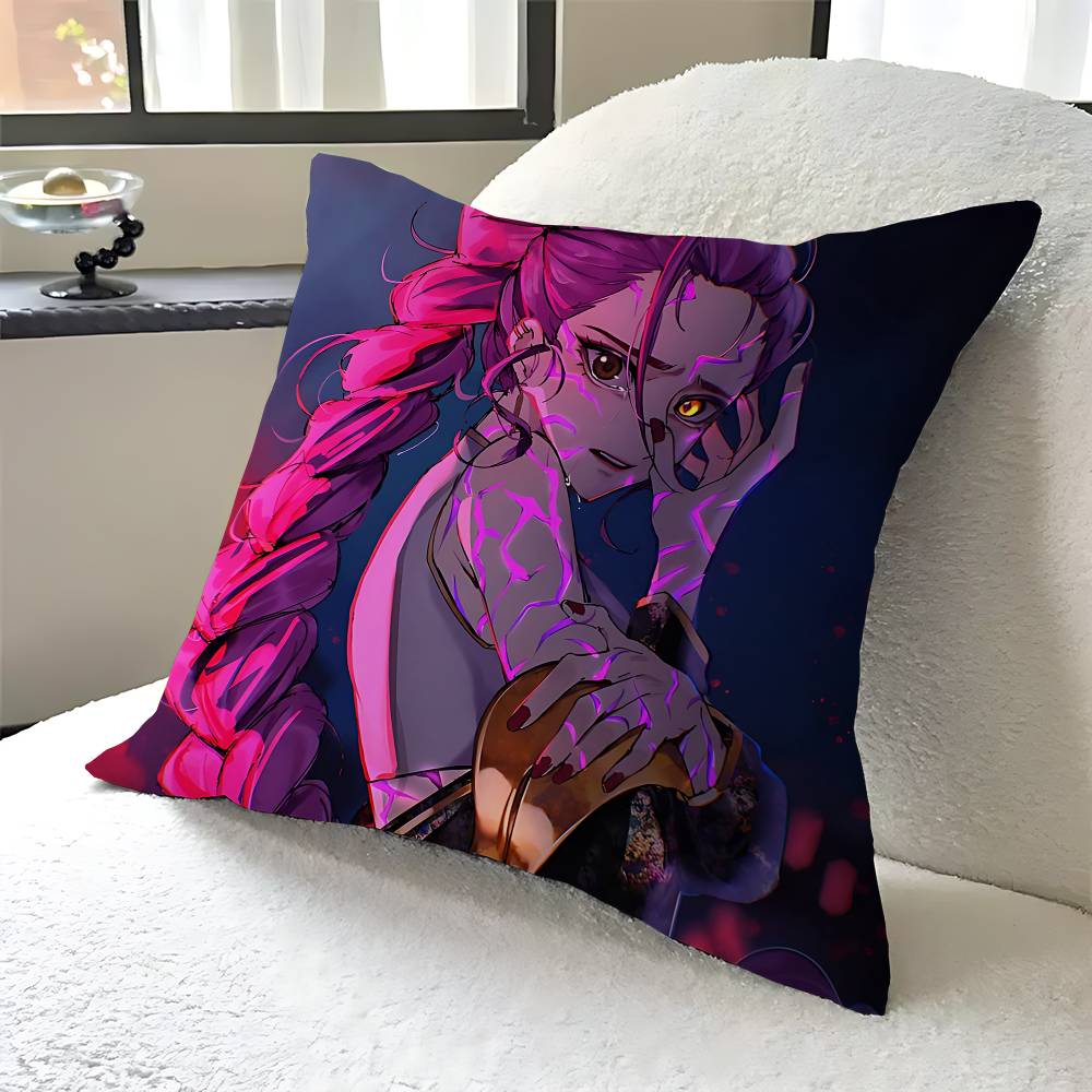 

KPop Demon Hunters Rumi Jinu Decorative Room Aesthetics Pillow Case Home Decor Bedroom Sofa Bed Couch Pillow Cover 45x45 12x12Inch