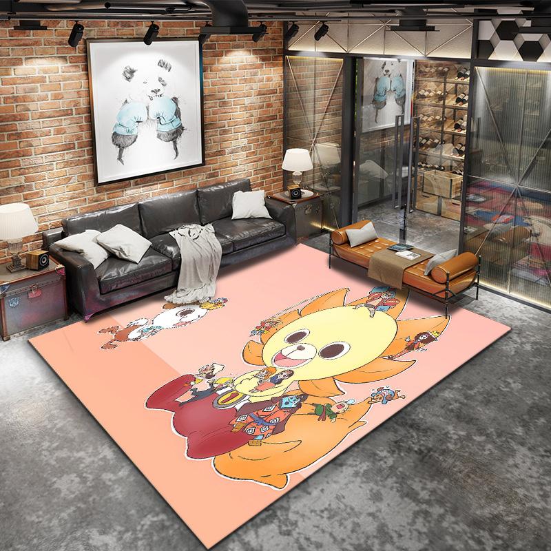 One Piece Jolly Roger Logo Carpet Rug For Living Room Bedroom Home Sofa Decoration,kids Play Nonslip Floor Mat