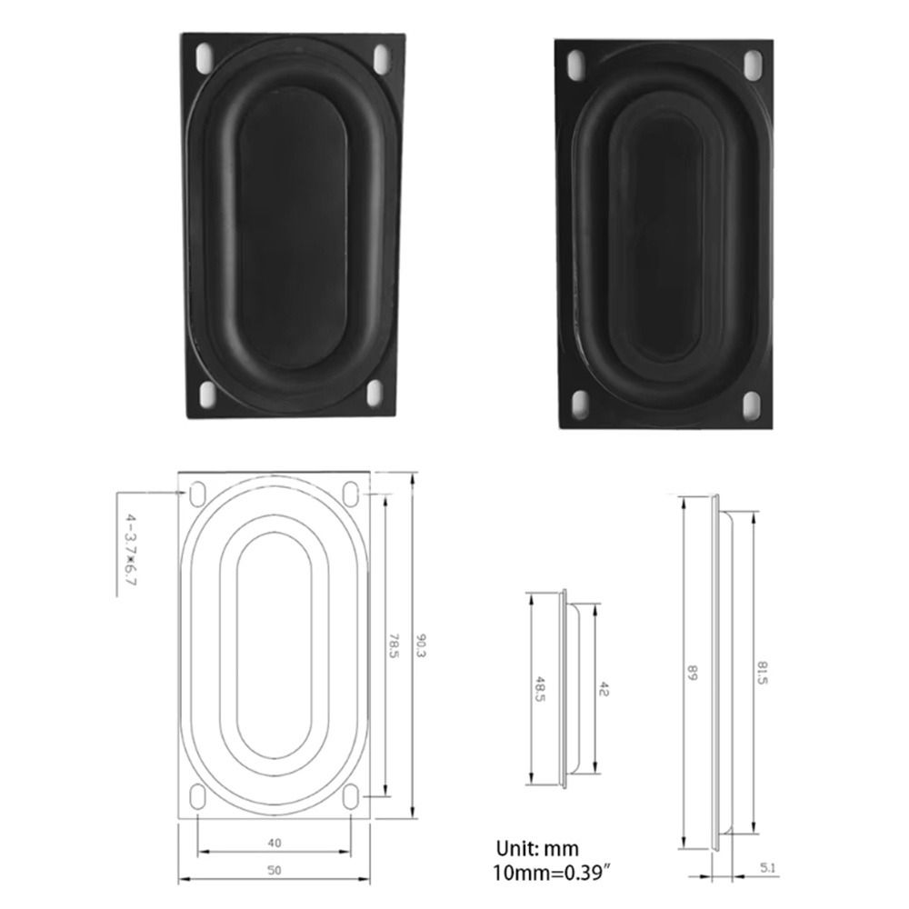 1/2Pcs Rectangular Passive Bass Resonance Plate