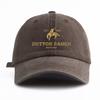 1pc Dutton Ranch Print Washed Baseball Cap for Adults,  Minimalist Retro Style Casual Soft Adjustable Dad Hat, Perfect As Gift