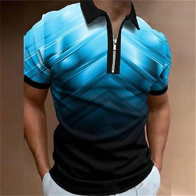 Herren T-Shirt mit Aufdruck, kurzärmiges Poloshirt, luxuriöser Stil, schnelltrocknend, Oversize-Oberteil