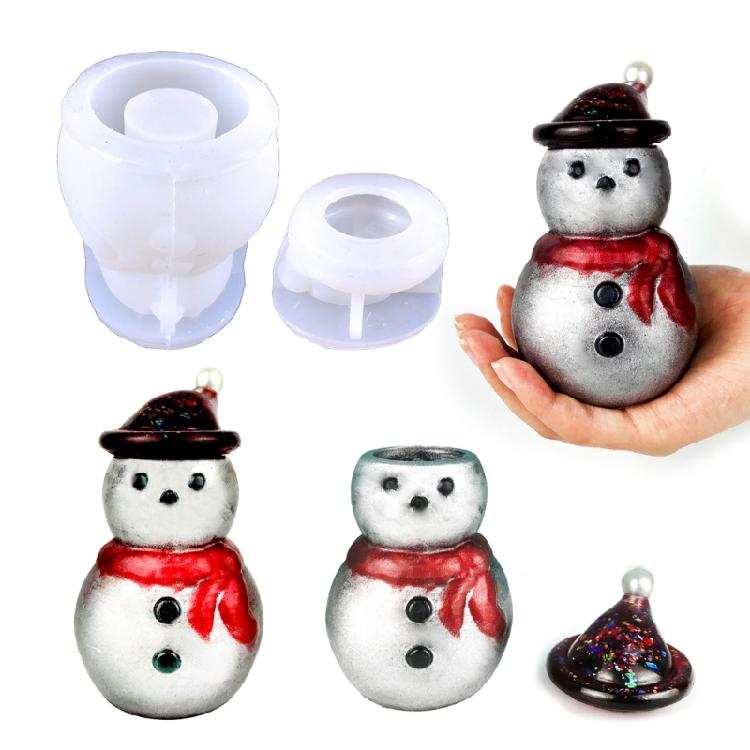 Jar Resin Mold Christmas Silicone Storage Box Mould for Epoxy Casting Home Decor