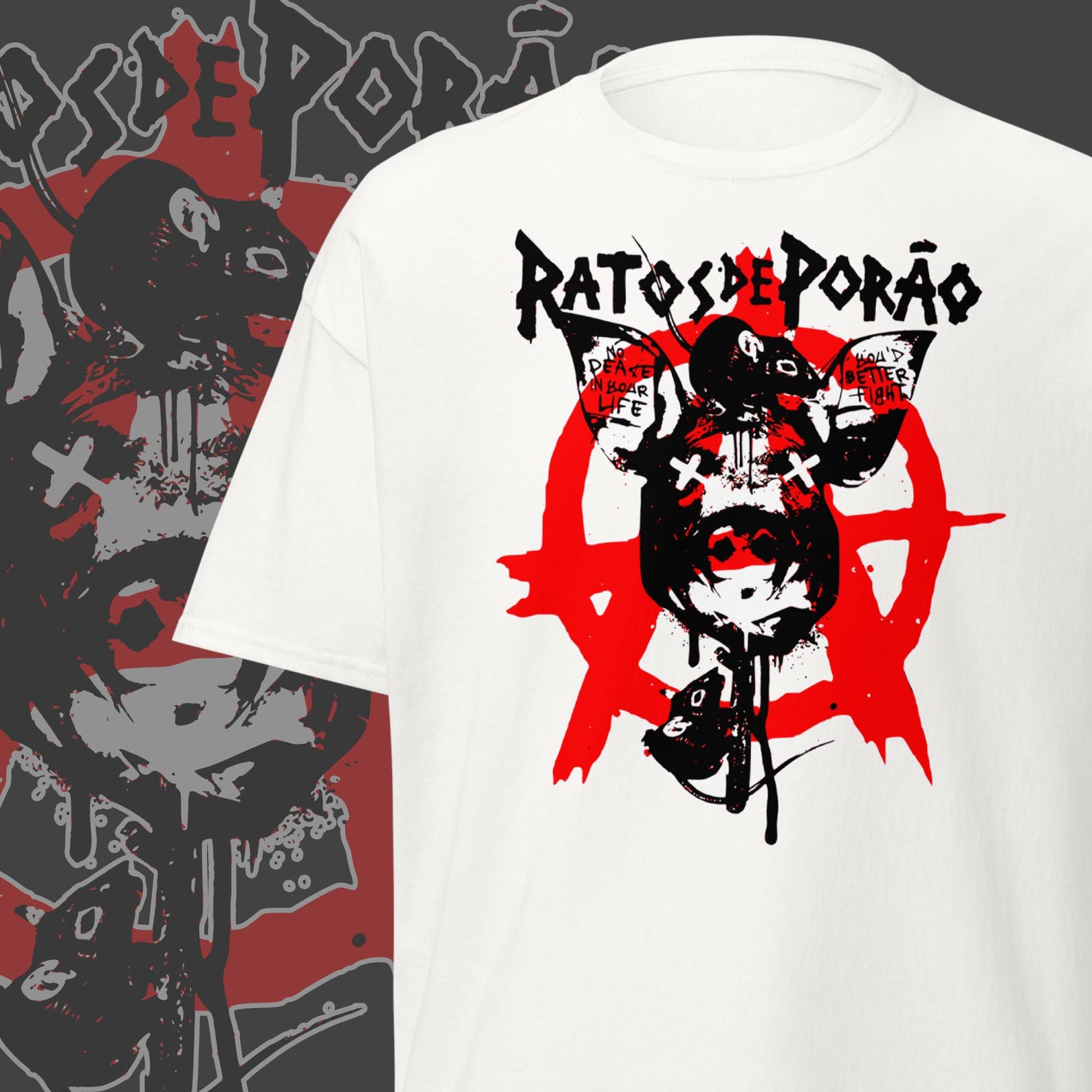 Ratos de Porao T-Shirt Thrash Metal Clothing Extreme Metal Band Merch L