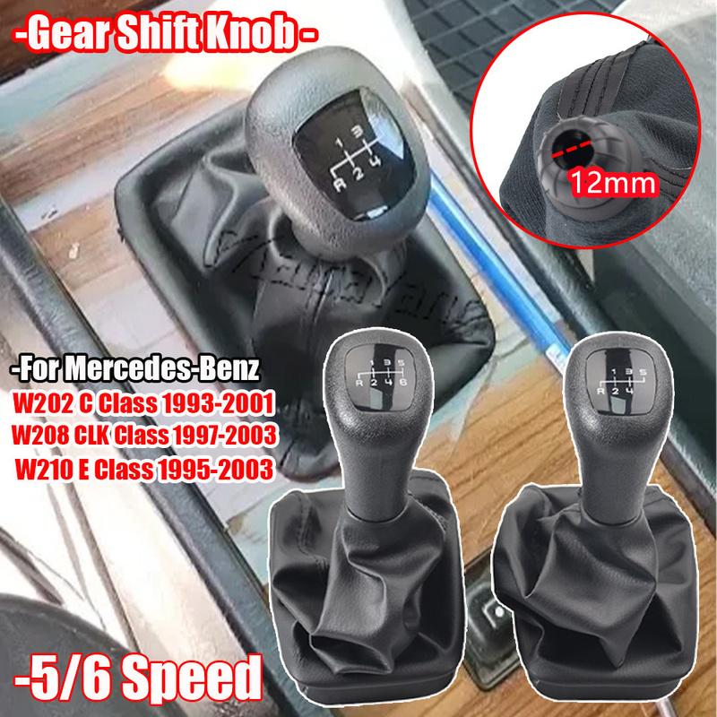 High Quality Manual 5 6 Speed Gear Shift Knob Lever Handle For Mercedes Benz W202 C Class S202 W208 C208 CLK W210 E Car-styling